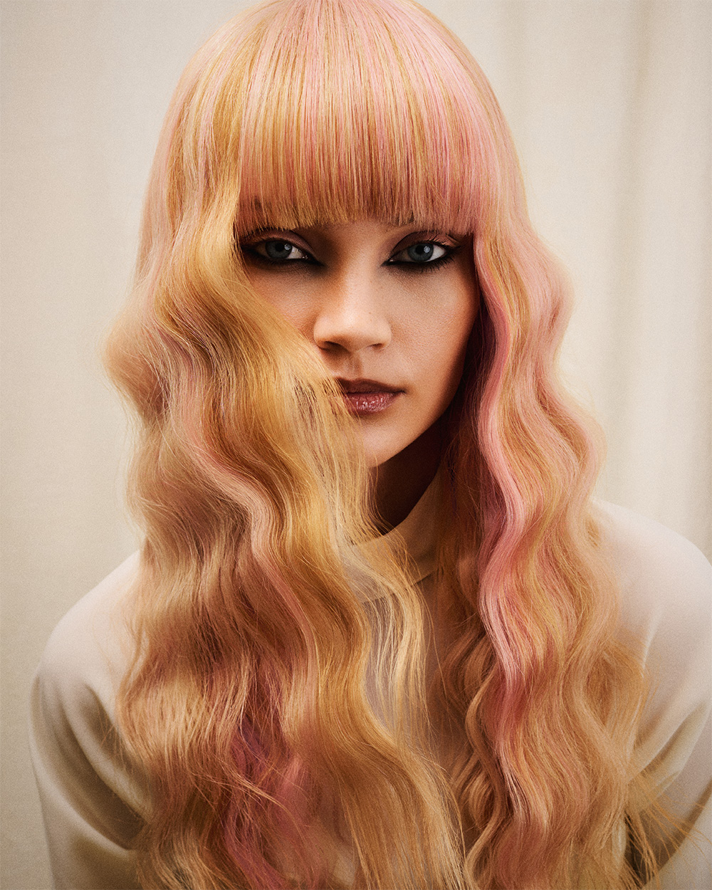 Pink and Peach Wavy -Josh Goldsworthy and Sophie-Rose Goldsworthy - BHA South West Hairdresser of the Year 2026 Finalist Collection
